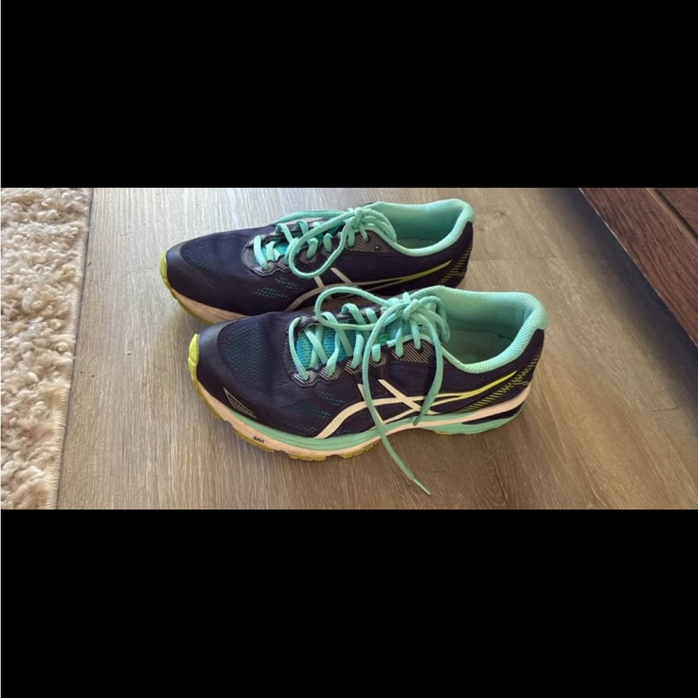 Asics Navy & Teal Women's Running Sneakers